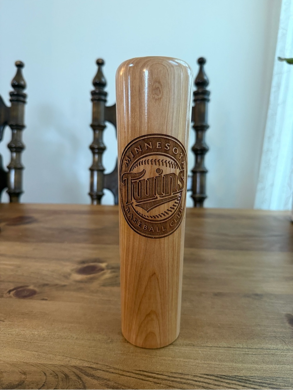 Thompson Natural Wood Minnesota Twins Engraved Server Dug Out Mug